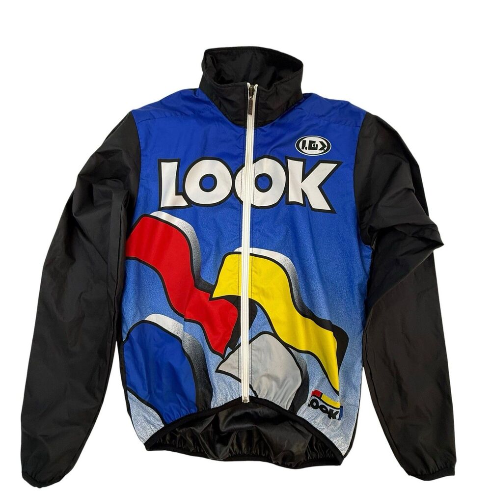 Louis Garneau Long Sleeve Cycling Jacket Medium LOOK Windbreaker Lightweight